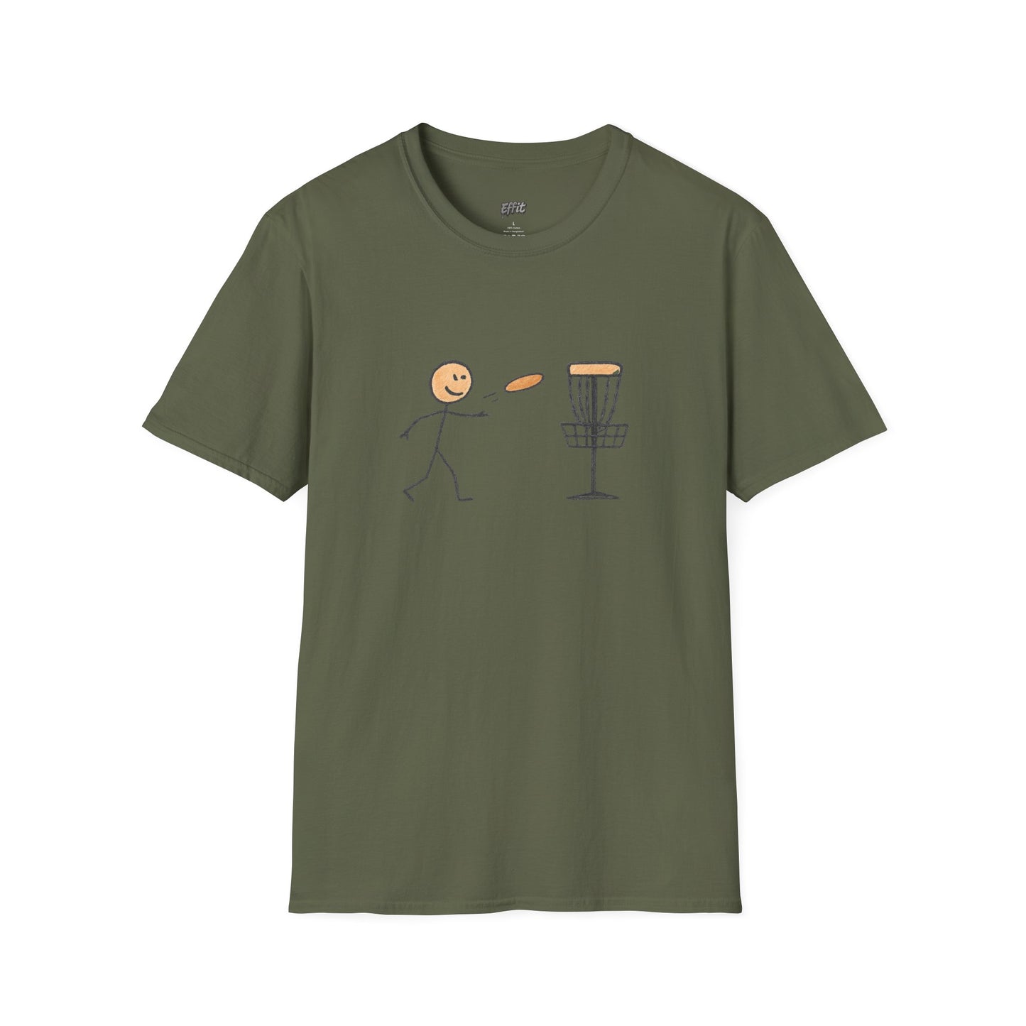 Stick Figure Disc Golf Men's Basic T-Shirt