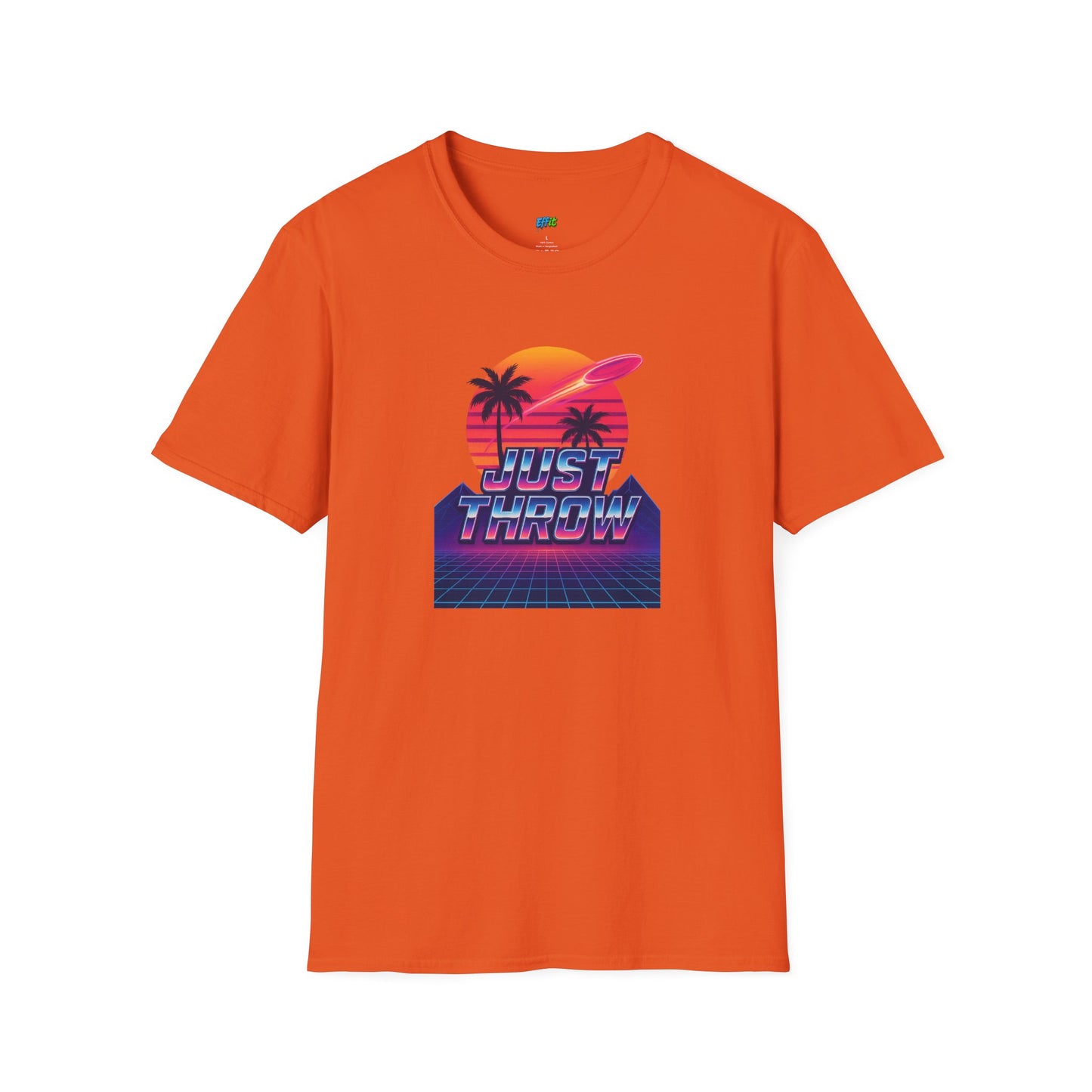 Just Throw Retro Disc Golf Men's Basic T-Shirt
