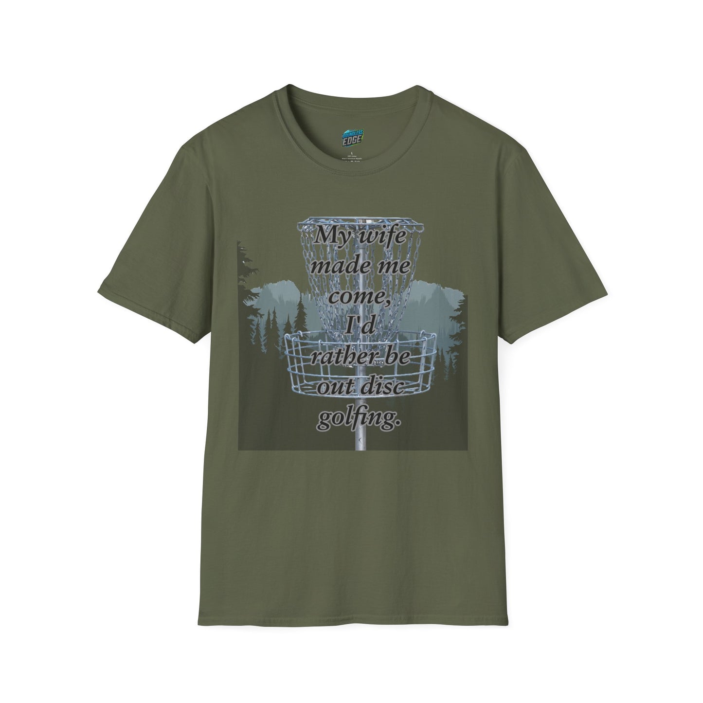 My Wife Made Me... Disc Golf Humor Men's Basic Softstyle T-Shirt