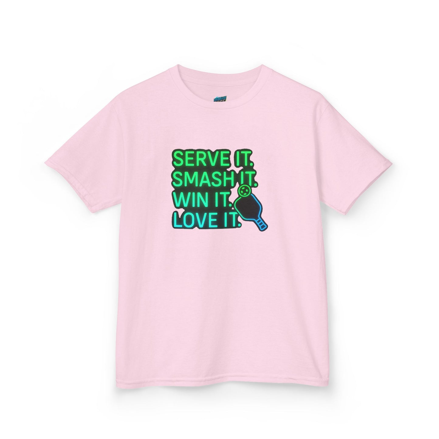 Serve it. Smash it. Win it. Love it. Pickleball Girls' Heavy Cotton T-Shirt