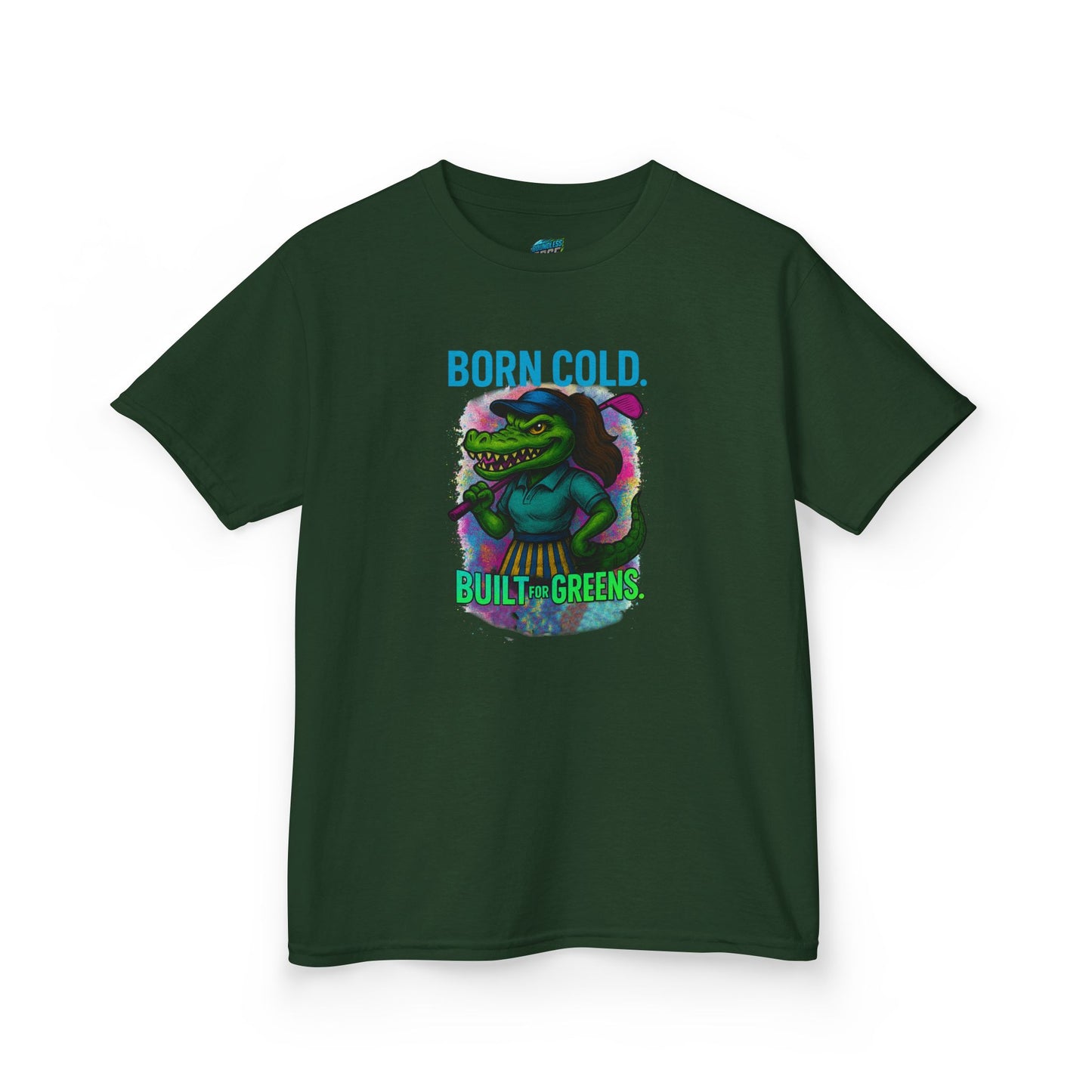 Born Cold. Built For Greens. Gator Golf Girls' Heavy Cotton T-Shirt