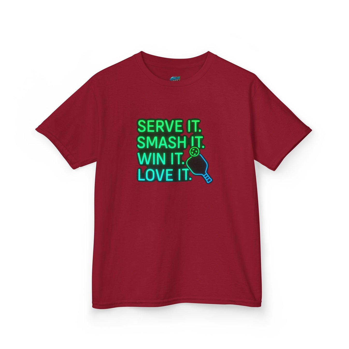 Serve it. Smash it. Win it. Love it. Pickleball Girls' Heavy Cotton T-Shirt