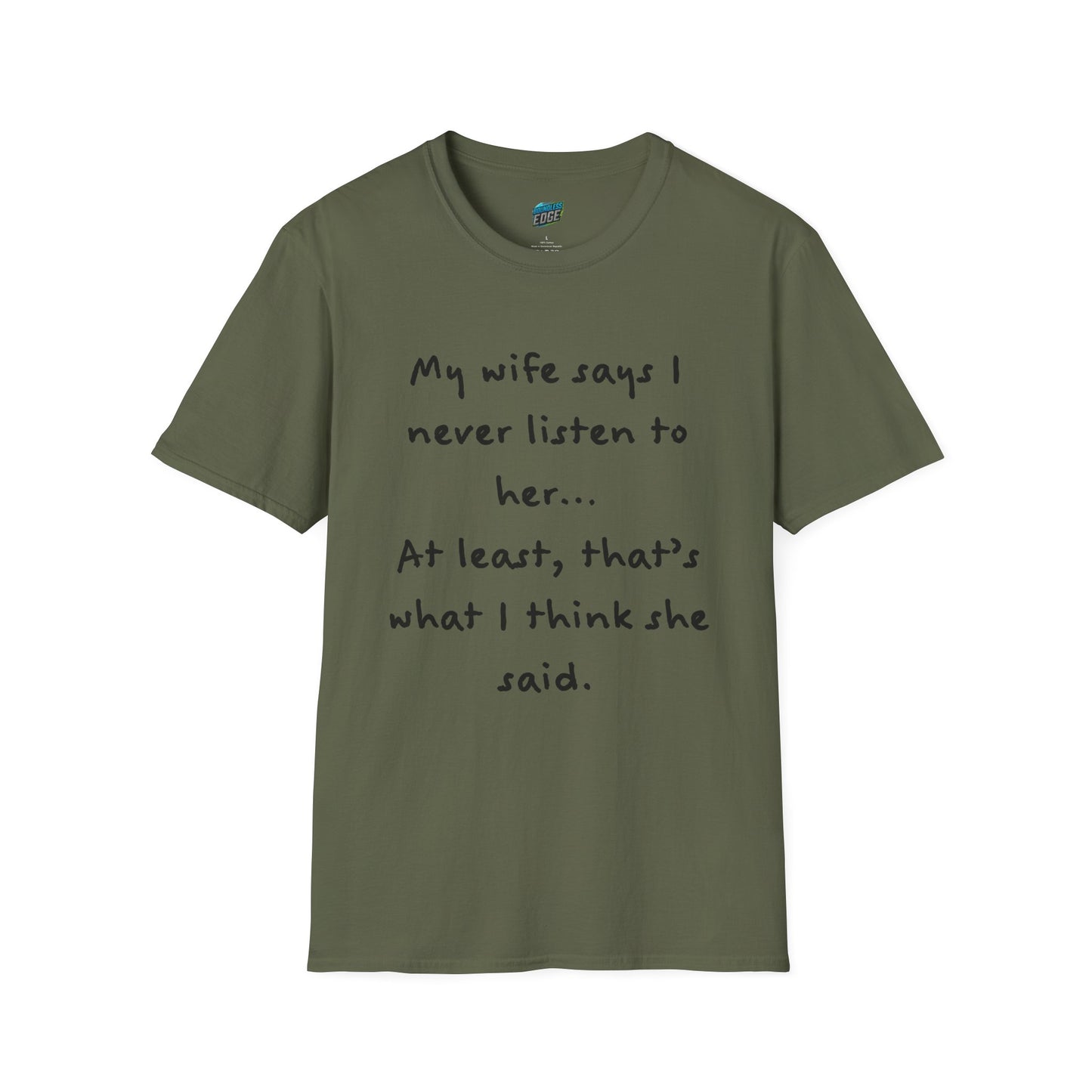 My Wife Says... Husband Dad Joke Humor Men's Basic T-Shirt
