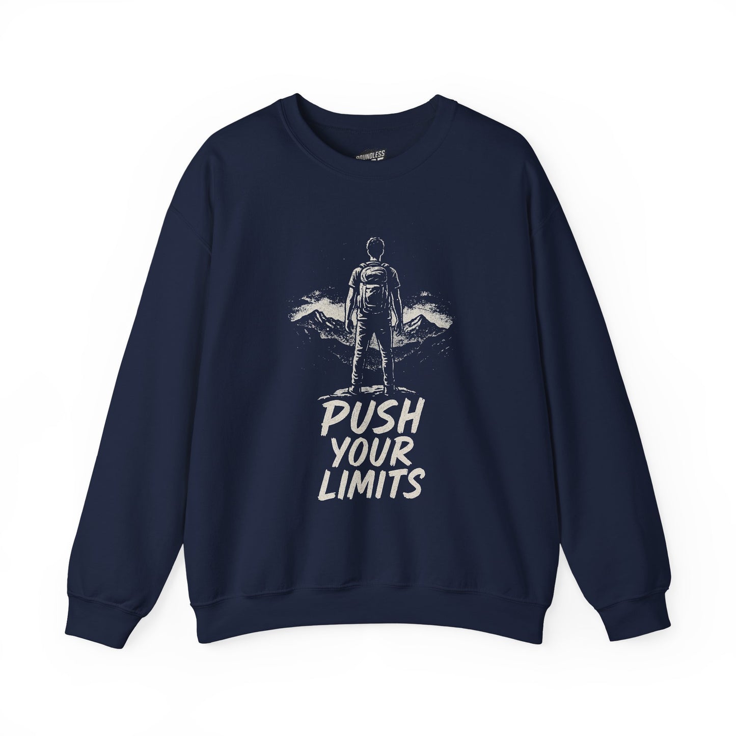 Summit Edition Push Your Limits Hiking Men's Basic Crewneck Sweatshirt