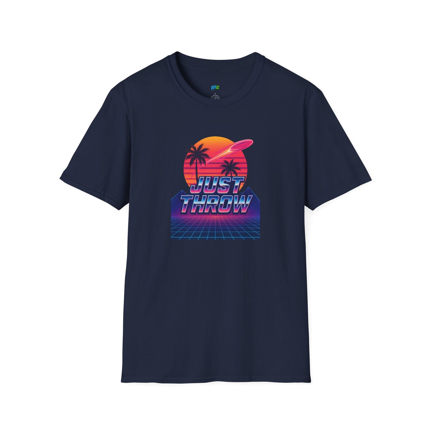 Just Throw Retro Disc Golf Men's Basic T-Shirt