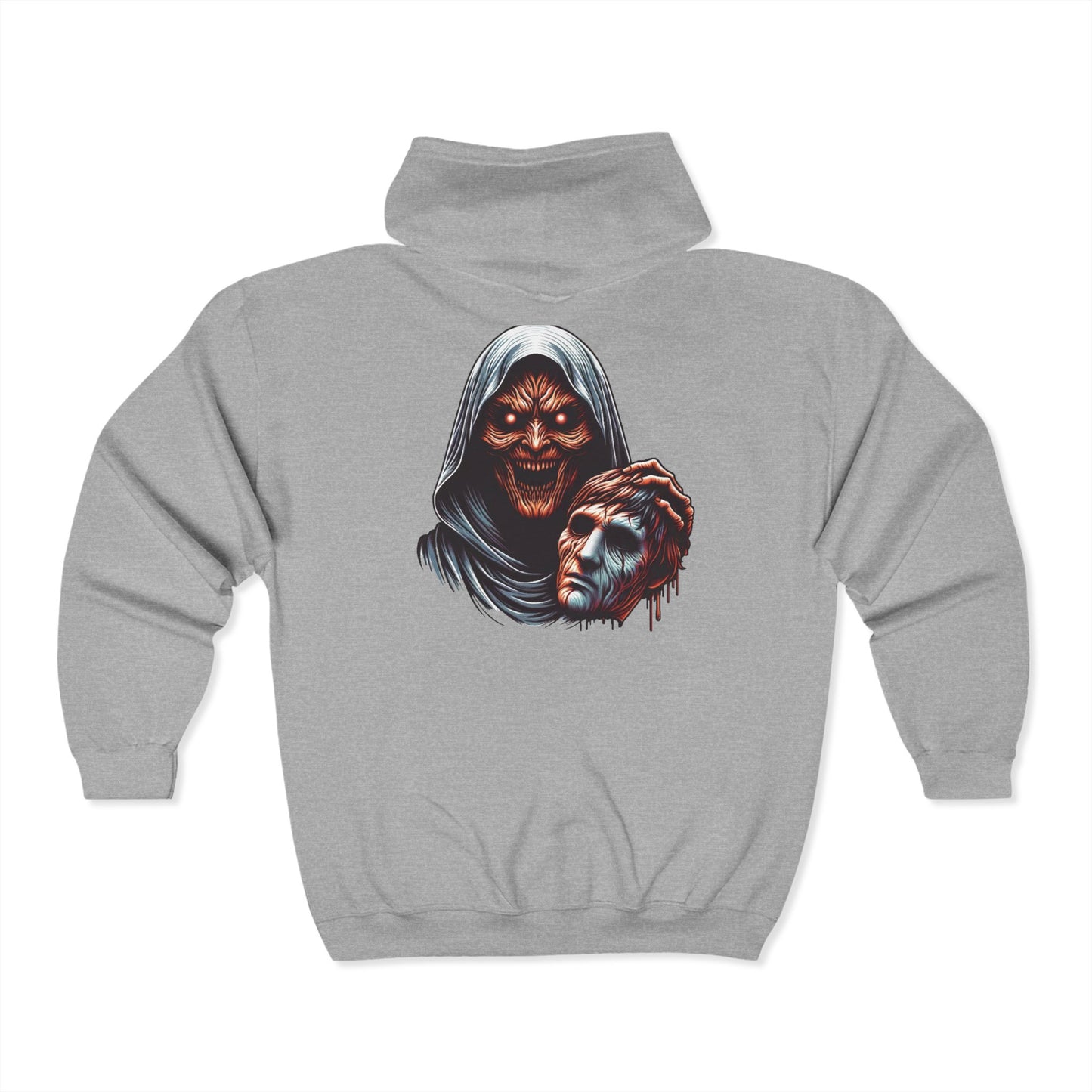 Horror Men's Heavy Blend Full Zip-Up Hoodie Sweatshirt