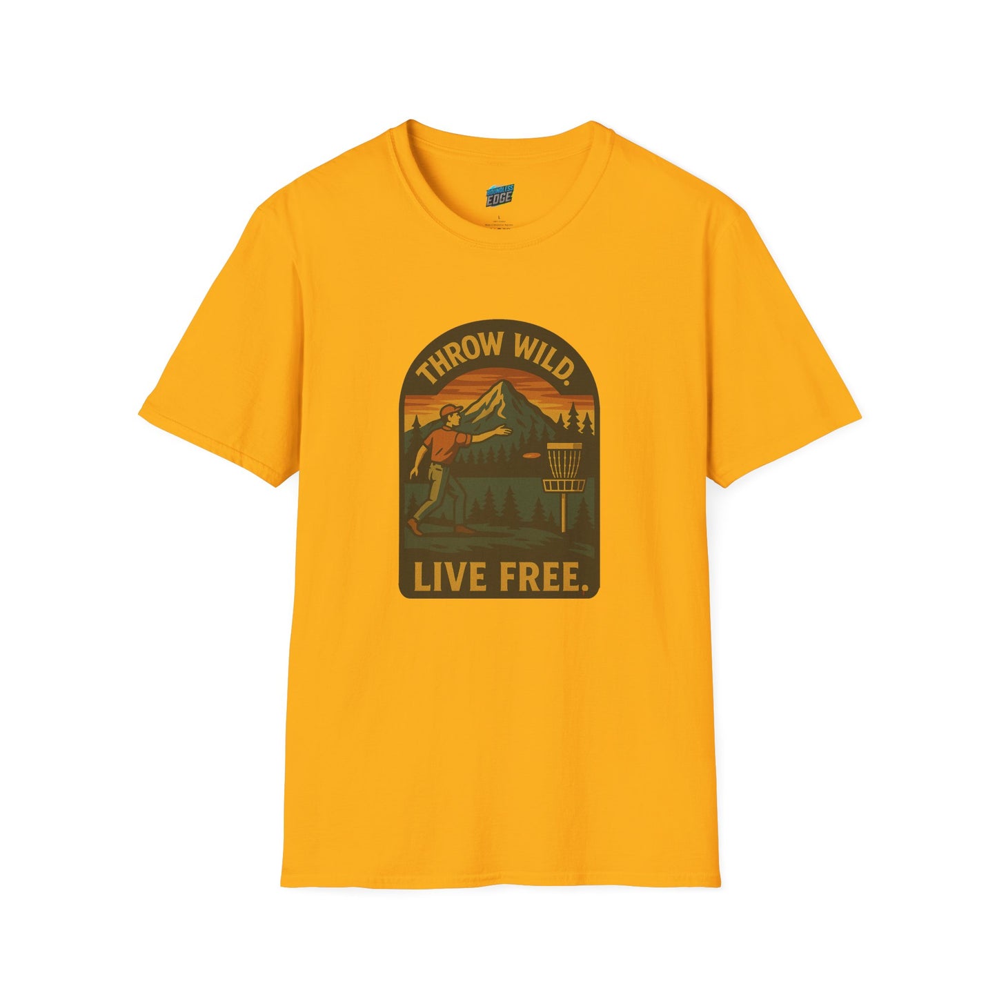 Throw Wild. Live Free. Disc Golf Vintage Men's Basic T-Shirt