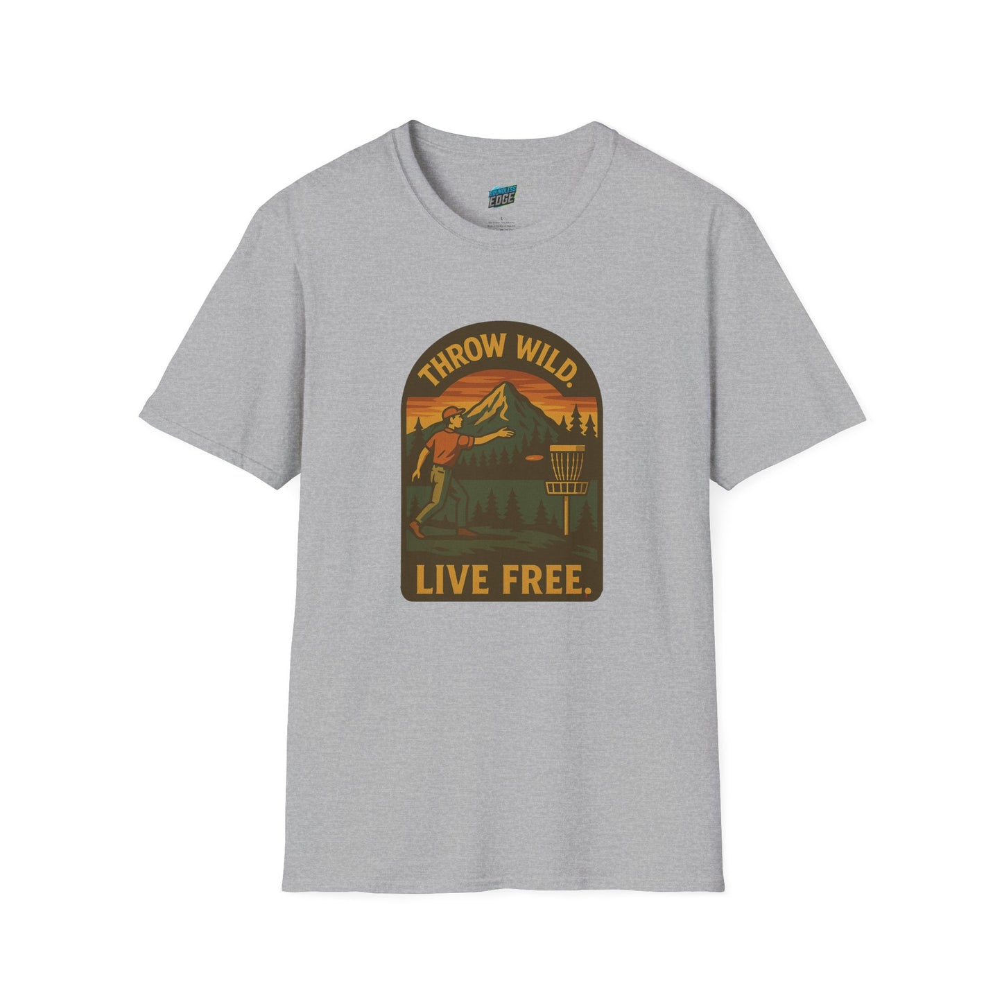 Throw Wild. Live Free. Disc Golf Vintage Men's Basic T-Shirt
