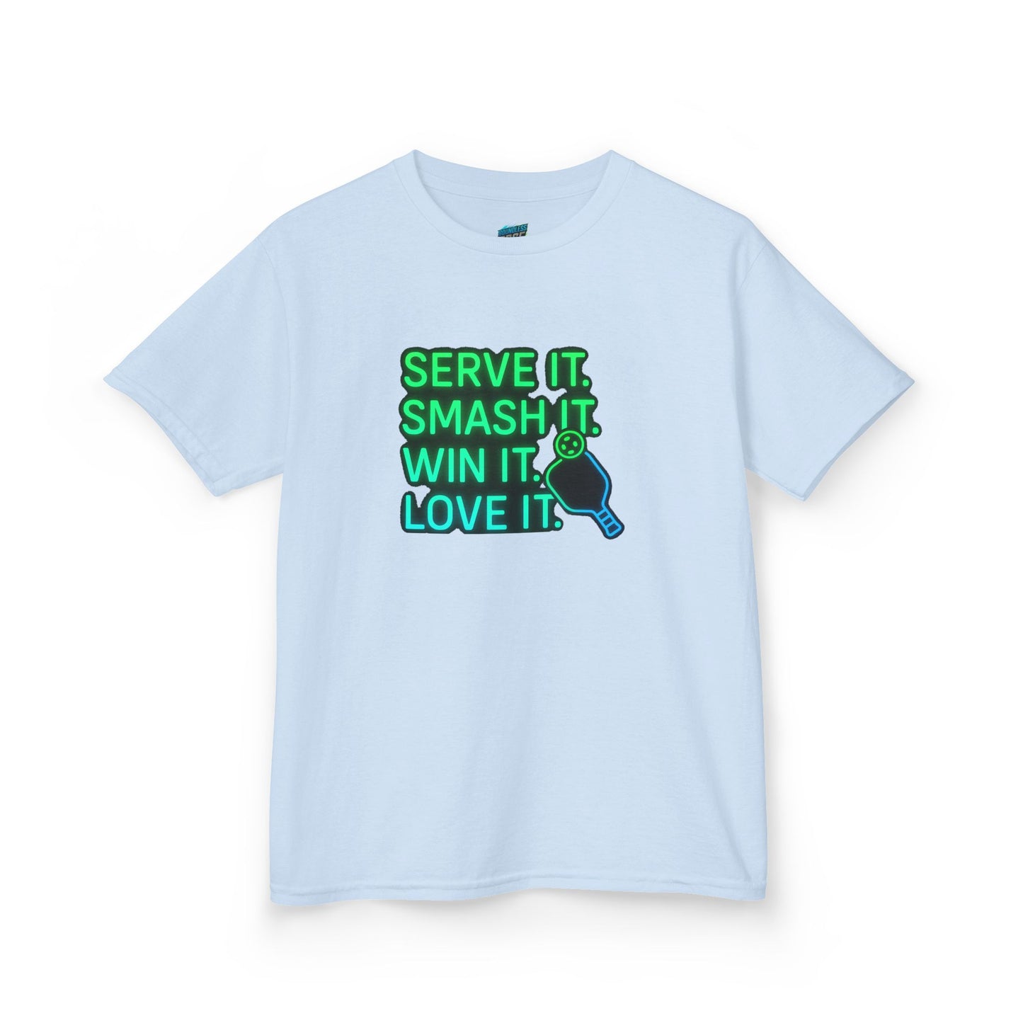 Serve it. Smash it. Win it. Love it. Pickleball Girls' Heavy Cotton T-Shirt