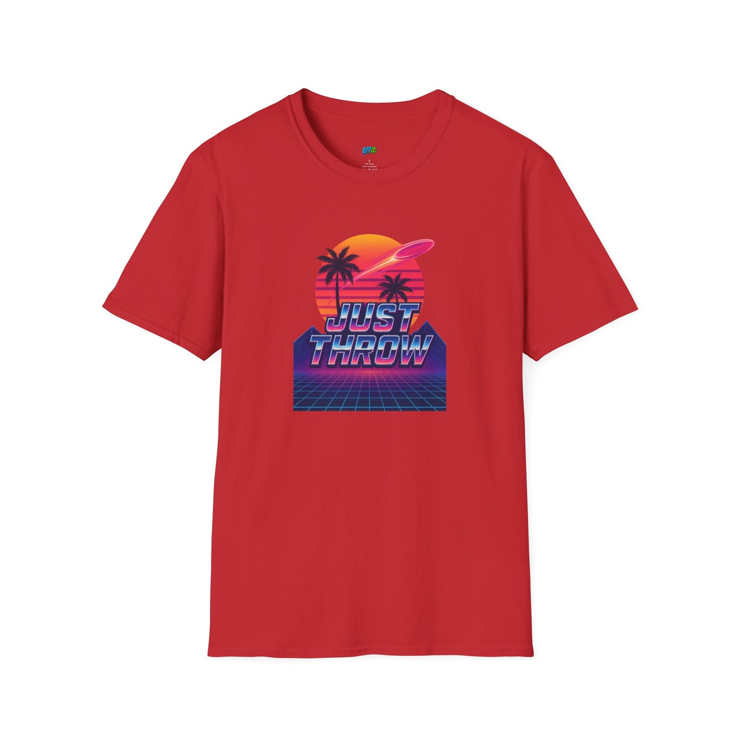 Just Throw Retro Disc Golf Men's Basic T-Shirt