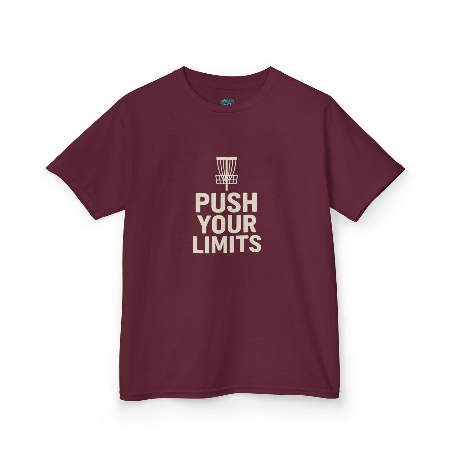 Push Your Limits Disc Golf Boys' Heavy Cotton T-Shirt