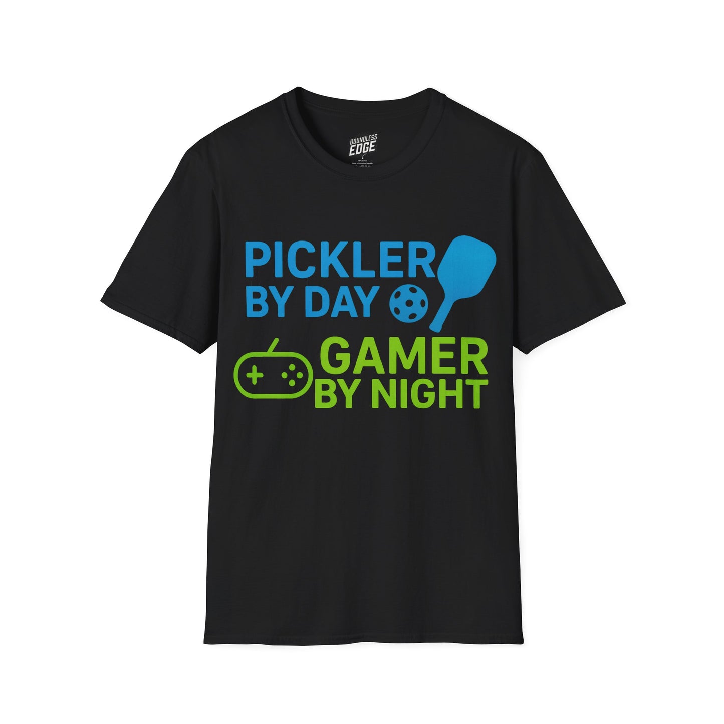 Pickler by Day, Gamer by Night Pickleball Men's Basic T-Shirt