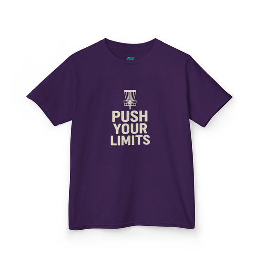 Push Your Limits Disc Golf Girls' Heavy Cotton T-Shirt