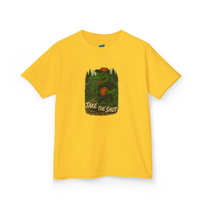 Take the Shot Disc Golf Edgy Gator Girls' Heavy Cotton T-Shirt