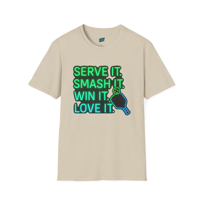 Serve it. Smash it. Win it. Love it. Pickleball Men's Basic T-Shirt