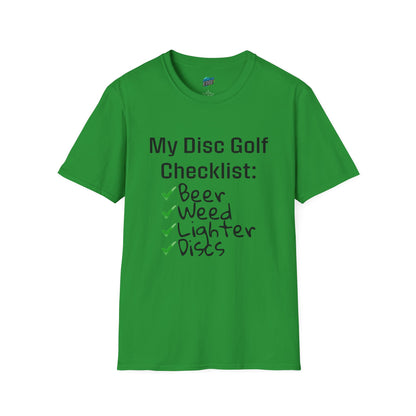 My Disc Golf Checklist Disc Golf Humor Men's Basic T-Shirt