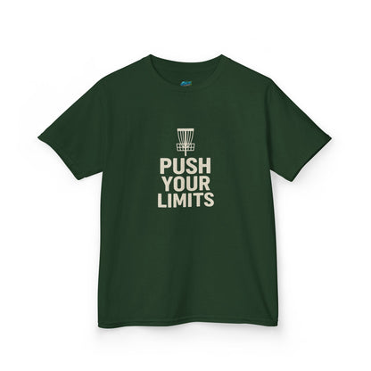 Push Your Limits Disc Golf Boys' Heavy Cotton T-Shirt