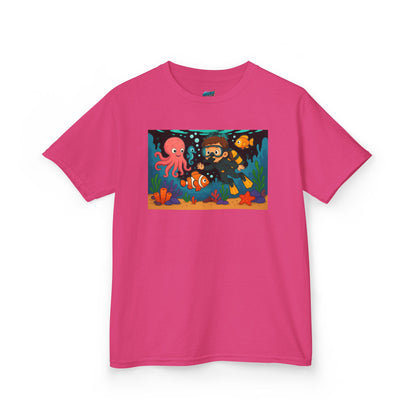 Ocean Explorer Playing with Danger Girls' Heavy Cotton T-Shirt