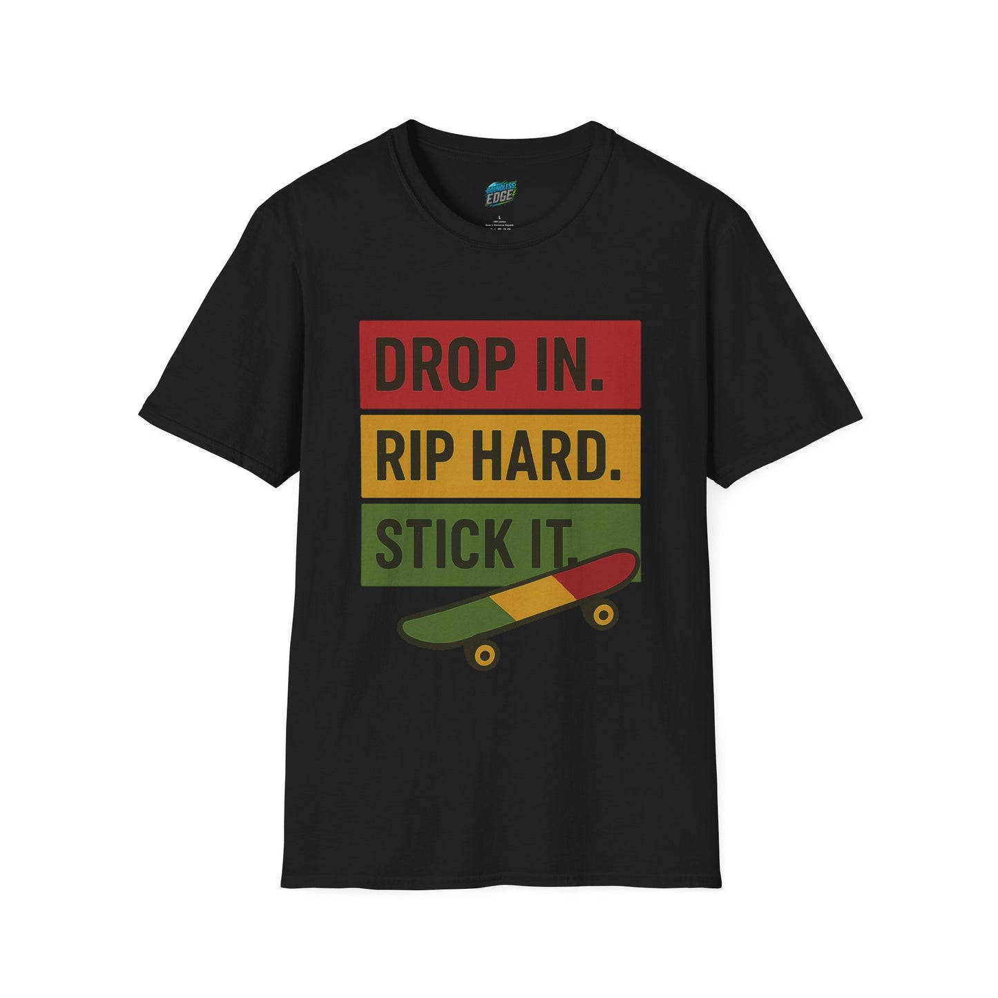 Drop In. Rip Hard. Stick It. Skateboarding Women's Basic T-Shirt