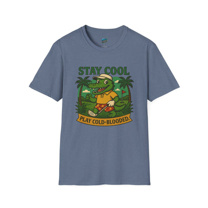 Stay Cool. Play Cold-Blooded Gator Golf Men's Basic T-Shirt