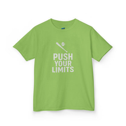Push Your Limits Baseball Boys' Heavy Cotton T-Shirt