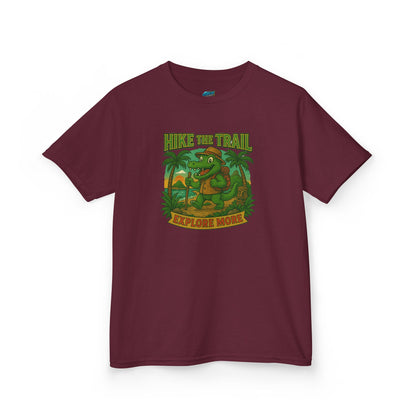 Hike the Trail - Explore More Hiking Gator Girls' Heavy Cotton T-Shirt