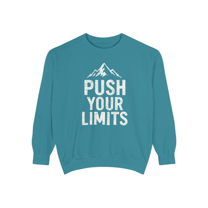 Push Your Limits Vintage Wash Men's Premium Crewneck Sweatshirt
