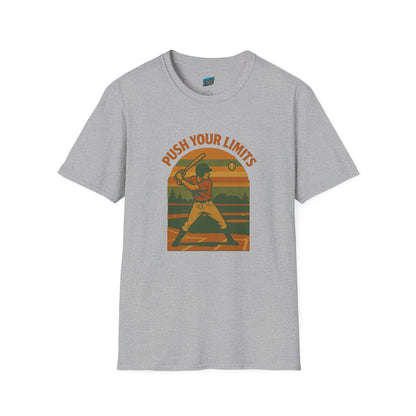 Push Your Limits Baseball Vintage Men's Basic T-Shirt