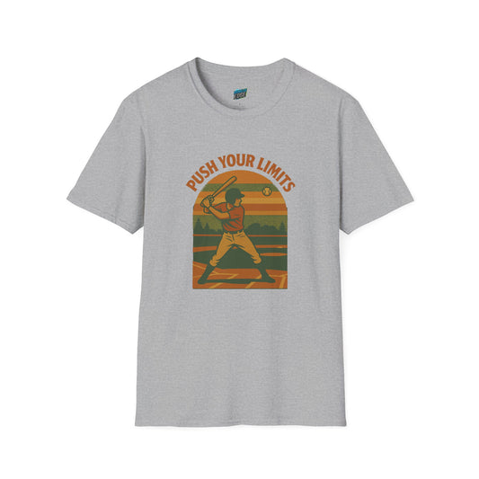 Push Your Limits Baseball Vintage Men's Basic T-Shirt