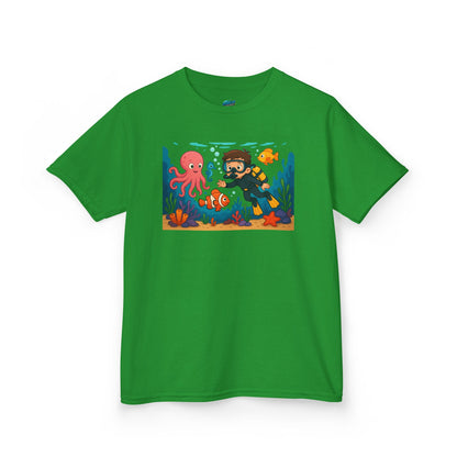 Ocean Explorer Playing with Danger Boys' Heavy Cotton T-Shirt