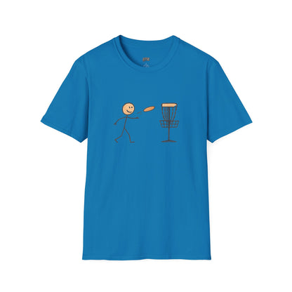 Stick Figure Disc Golf Men's Basic T-Shirt