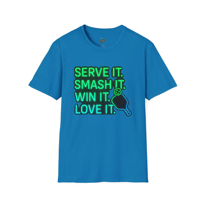 Serve it. Smash it. Win it. Love it. Pickleball Men's Basic T-Shirt