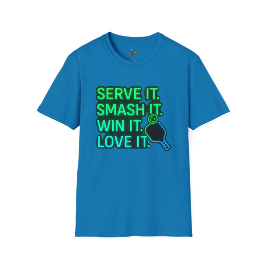 Serve it. Smash it. Win it. Love it. Pickleball Men's Basic T-Shirt