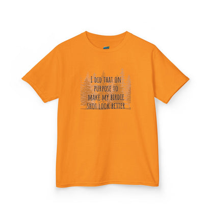 I Did That On Purpose... Disc Golf Humor Boys' Heavy Cotton T-Shirt