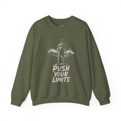 Summit Edition Push Your Limits Hiking Men's Basic Crewneck Sweatshirt