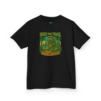 Hike the Trail - Explore More Hiking Gator Boys' Heavy Cotton T-Shirt