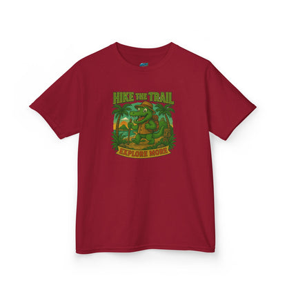 Hike the Trail - Explore More Hiking Gator Girls' Heavy Cotton T-Shirt