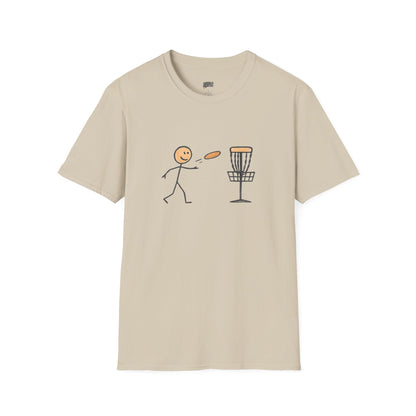 Stick Figure Disc Golf Men's Basic T-Shirt
