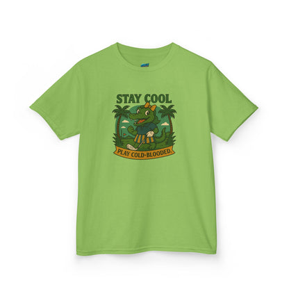 Stay Cool. Play Cold-Blooded Gator Golf Girls' Heavy Cotton T-Shirt