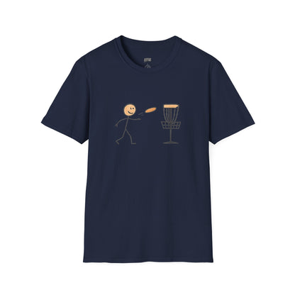 Stick Figure Disc Golf Men's Basic T-Shirt
