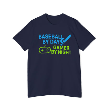 Baseball by Day, Gamer by Night Men's Premium T-Shirt