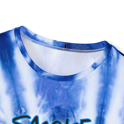 Smoke, Laugh, Throw Tie-Dye Adult Humor Disc Golf Men's Jersey Premium T-Shirt