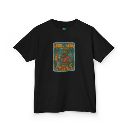 Paddle Patrol Gator Pickleball Boys' Heavy Cotton T-Shirt