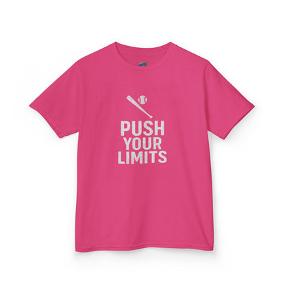 Push Your Limits Baseball Boys' Heavy Cotton T-Shirt