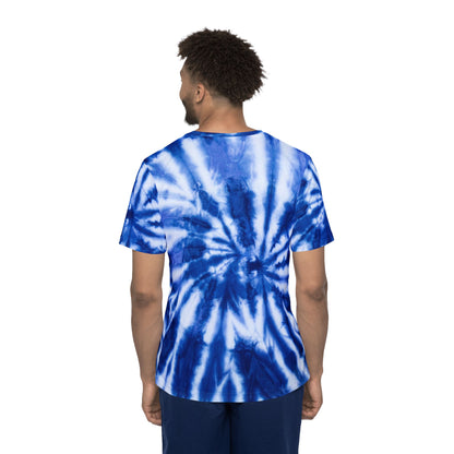 Smoke, Laugh, Throw Tie-Dye Adult Humor Disc Golf Men's Jersey Premium T-Shirt