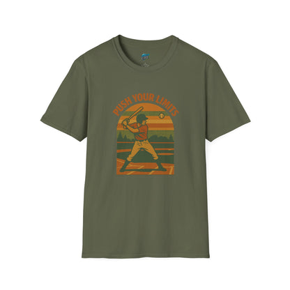 Push Your Limits Baseball Vintage Men's Basic T-Shirt