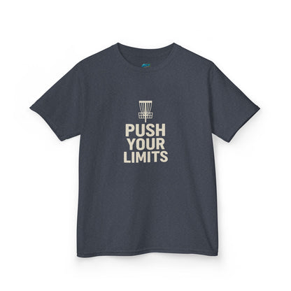 Push Your Limits Disc Golf Girls' Heavy Cotton T-Shirt