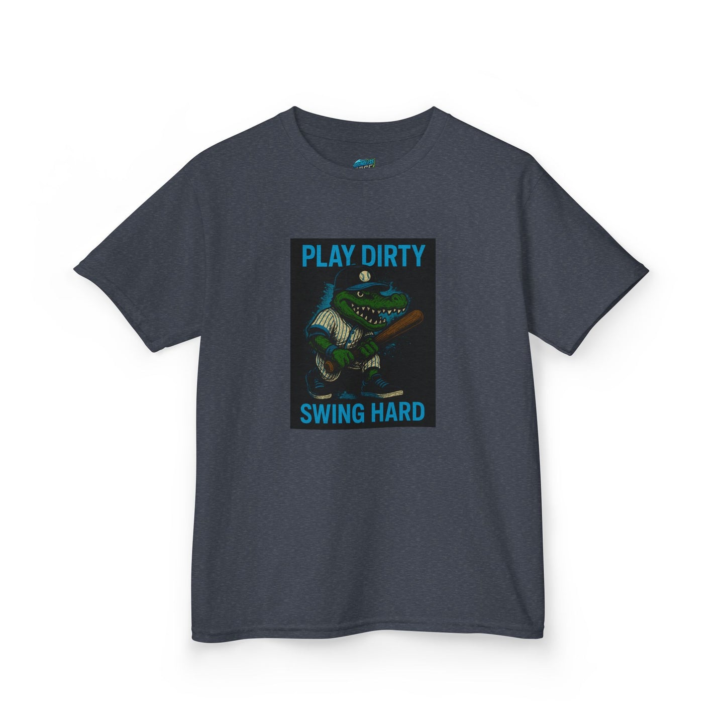 Play Dirty. Swing Hard. Gator Baseball Boys' Heavy Cotton T-Shirt
