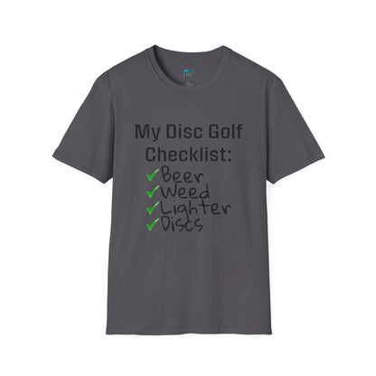 My Disc Golf Checklist Disc Golf Humor Men's Basic T-Shirt