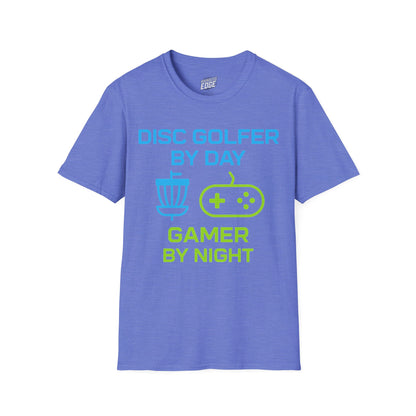 Disc Golfer by Day, Gamer by Night Disc Golf Men's Basic T-Shirt